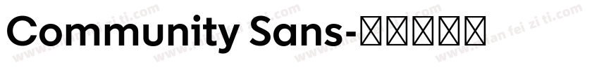 Community Sans字体转换
